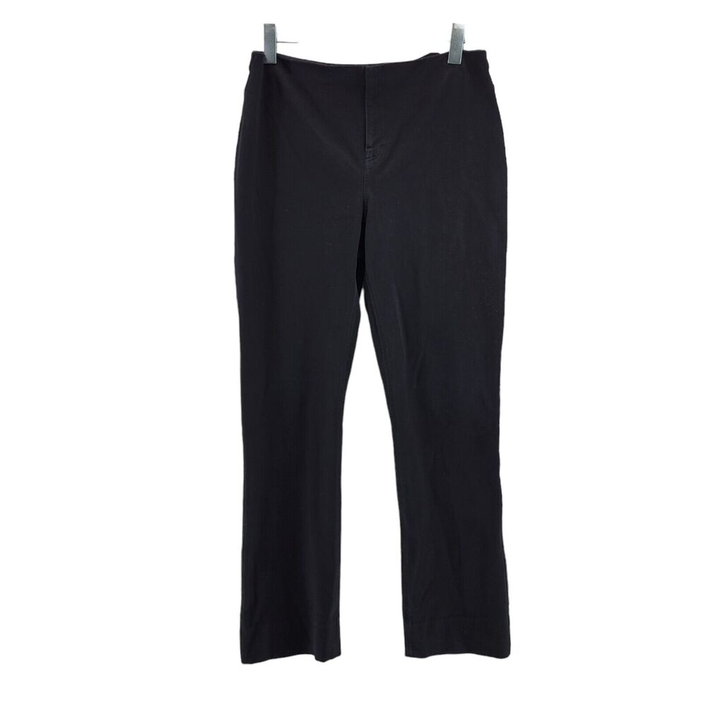MM Lafleur Straight Leg‎ Trouser Pants Size 12 Black No Waistband Back Pockets